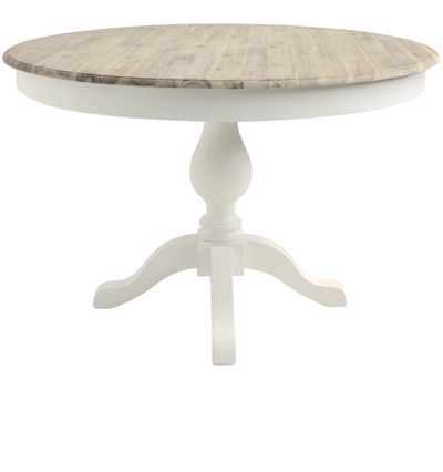 Pedestal round table white