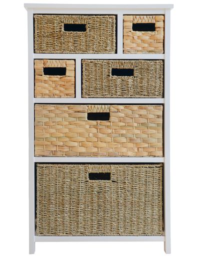 Cabinet with 6 storage baskets